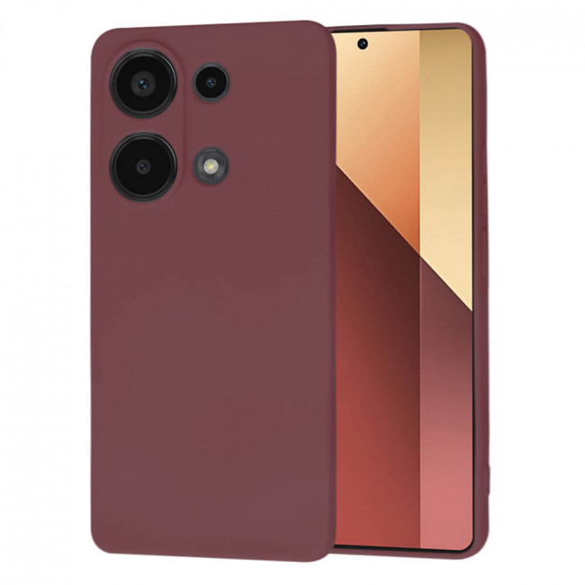 Techsuit Xiaomi Redmi Note 13 Pro 4G / Poco M6 Pro 4G SoftFlex Θήκη Σιλικόνης - Plum Red