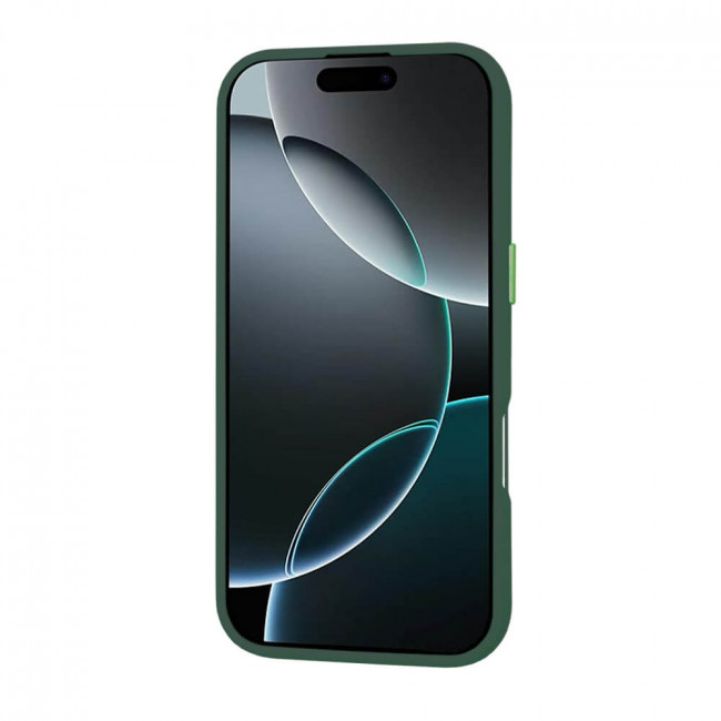 Techsuit iPhone 16 Pro - HaloFrost MagSafe - Σκληρή Θήκη με Πλαίσιο Σιλικόνης - Midnight Green