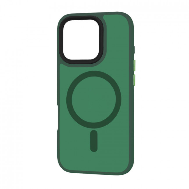 Techsuit iPhone 16 Pro - HaloFrost MagSafe - Σκληρή Θήκη με Πλαίσιο Σιλικόνης - Midnight Green