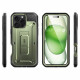 Supcase iPhone 16 Pro Unicorn Beetle Pro Σκληρή Θήκη με Προστασία Οθόνης και Stand - Dark Green