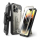 Supcase iPhone 16 Pro Max Unicorn Beetle Pro Σκληρή Θήκη με Προστασία Οθόνης και Stand - Titan Gray