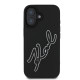 Karl Lagerfeld iPhone 16 - 3D Rubber Bicolor Signature Σκληρή Θήκη με Πλαίσιο Σιλικόνης - Black - KLHCP16S3DRKSDLK