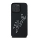 Karl Lagerfeld iPhone 16 Pro Max - 3D Rubber Bicolor Signature Σκληρή Θήκη με Πλαίσιο Σιλικόνης - Black - KLHCP16X3DRKSDLK