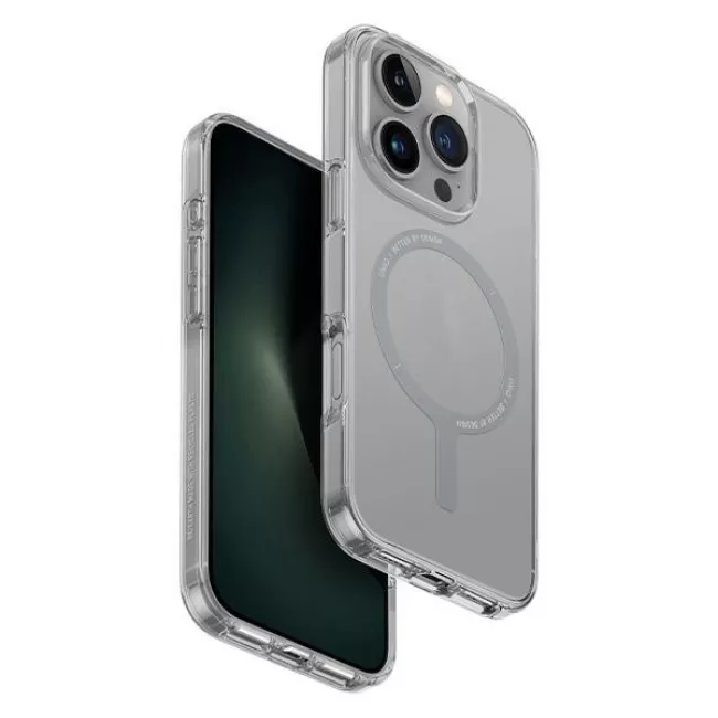 Uniq iPhone 16 Pro Clario Eco-Friendly Σκληρή Θήκη με Πλαίσιο Σιλικόνης και MagSafe - Διάφανη