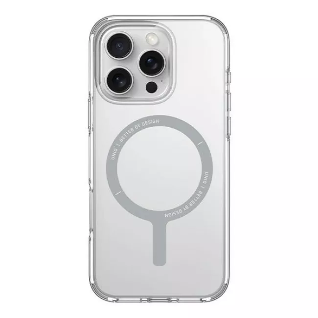 Uniq iPhone 16 Pro Clario Eco-Friendly Σκληρή Θήκη με Πλαίσιο Σιλικόνης και MagSafe - Διάφανη