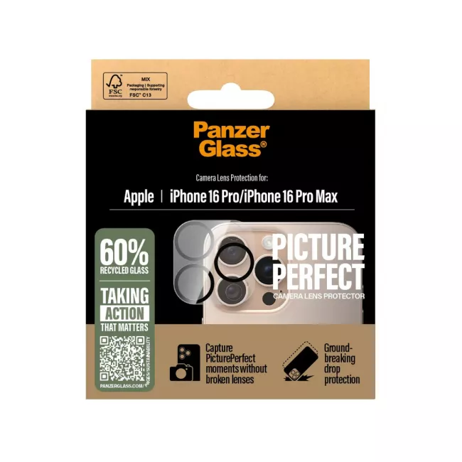 PanzerGlass iPhone 16 Pro / iPhone 16 Pro Max Picture Perfect Αντιχαρακτικό Γυαλί για την Κάμερα - Διάφανο