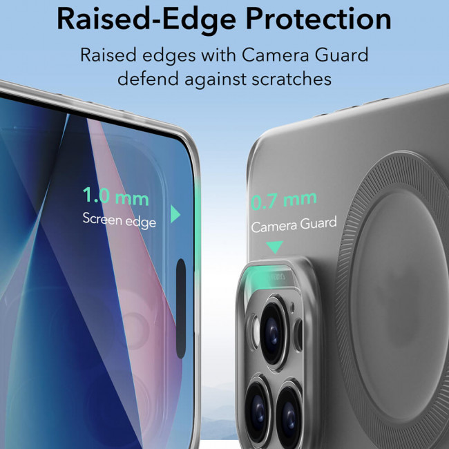 ESR iPhone 16 Pro Zero HaloLock Λεπτή Θήκη Σιλικόνης με MagSafe - Frosted Grey