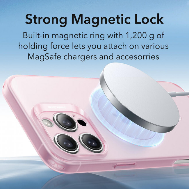 ESR iPhone 16 Pro Zero HaloLock Λεπτή Θήκη Σιλικόνης με MagSafe - Frosted Pink