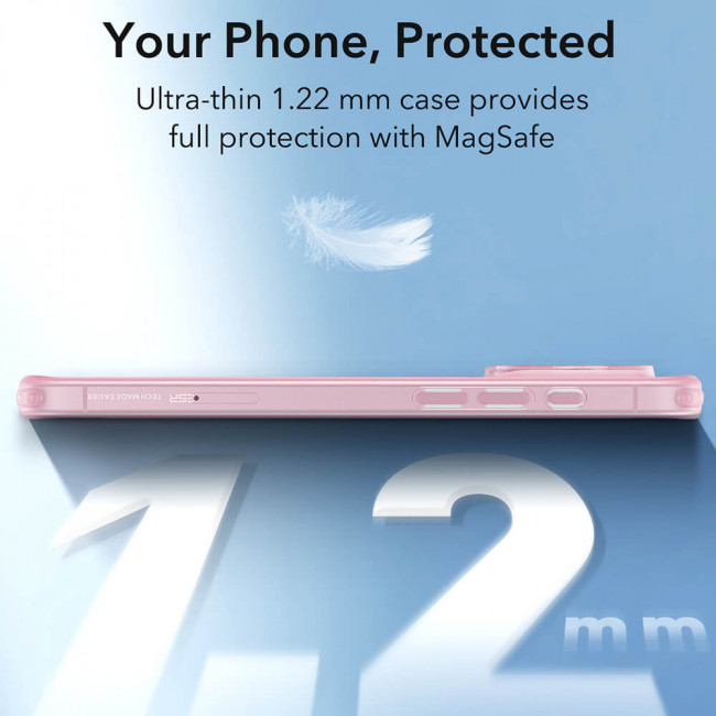 ESR iPhone 16 Pro Max Zero HaloLock Λεπτή Θήκη Σιλικόνης με MagSafe - Frosted Pink