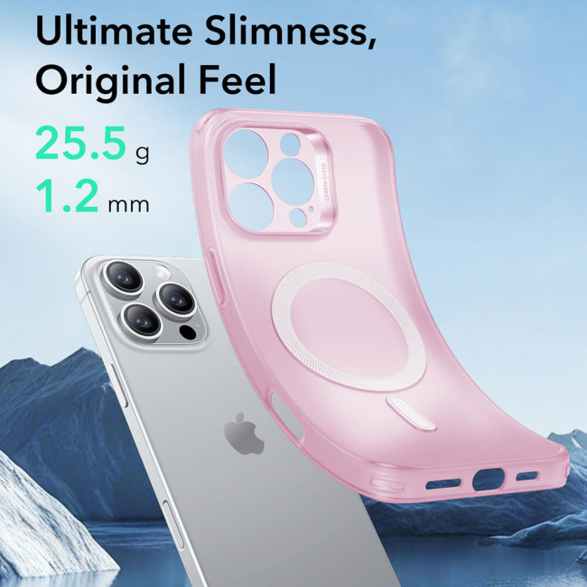 ESR iPhone 16 Pro Max Zero HaloLock Λεπτή Θήκη Σιλικόνης με MagSafe - Frosted Pink