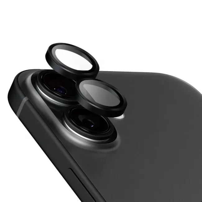 PanzerGlass iPhone 16 / iPhone 16 Plus Hoops Ceramic Camera Lens Protector Αντιχαρακτικό Γυαλί για την Κάμερα - Black