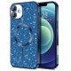 Techsuit iPhone 16 Plus - Luxury Glitter MagSafe - Θήκη Σιλικόνης - Deep Blue