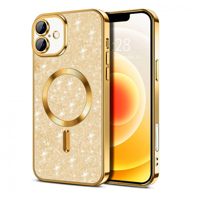 Techsuit iPhone 16 Plus - Luxury Glitter MagSafe - Θήκη Σιλικόνης - Gold