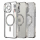 Techsuit iPhone 16 Pro - Luxury Glitter MagSafe - Θήκη Σιλικόνης - Silver