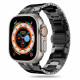 Techsuit Λουράκι Apple Watch 1 / 2 / 3 / 4 / 5 / 6 / 7 / 8 / 9 / 10 / SE / SE 2 / Ultra / Ultra 2 - 42 / 44 / 45 / 46 / 49 mm Watchband από Ανοξείδωτο Ατσάλι W063 - Black