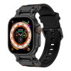 Techsuit Λουράκι Apple Watch 4 / 5 / 6 / 7 / 8 / 9 / SE / SE 2 / Ultra / Ultra 2 - 42 / 44 / 45 / 46 / 49 mm Watchband W064 Σιλικόνης - Titanium Black