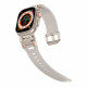 Techsuit Λουράκι Apple Watch 4 / 5 / 6 / 7 / 8 / 9 / SE / SE 2 / Ultra / Ultra 2 - 42 / 44 / 45 / 46 / 49 mm Watchband W064 Σιλικόνης - Titanium Silver / Starlight