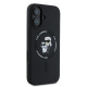 Karl Lagerfeld iPhone 16 Plus - Silicone KC Heads Ring MagSafe - Θήκη Σιλικόνης με MagSafe - Black - KLHMP16MSCMKCRHK