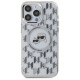 Karl Lagerfeld iPhone 16 Pro Max - IML Monogram Karl and Choupette Head - MagSafe Σκληρή Θήκη με Πλαίσιο Σιλικόνης - Clear - KLHMP16XHMCKMHT