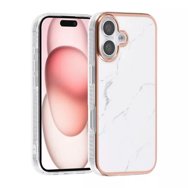 TUNIQ iPhone 16 Silicone Θήκη Σιλικόνης - Marble