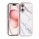 TUNIQ iPhone 16 Silicone Θήκη Σιλικόνης - Marble / White