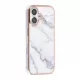 TUNIQ iPhone 16 Silicone Θήκη Σιλικόνης - Marble / White