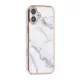 TUNIQ iPhone 16 Plus Silicone Θήκη Σιλικόνης - Marble / White