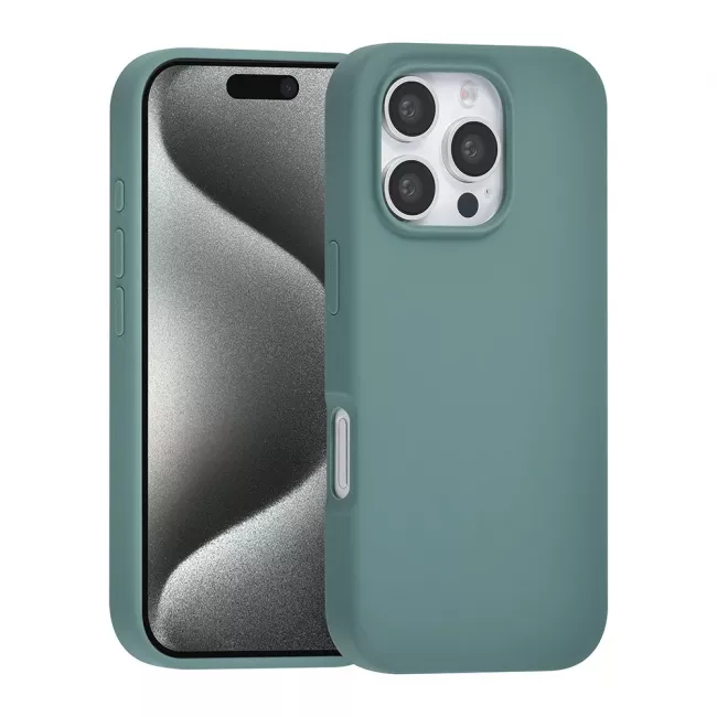 TUNIQ iPhone 16 Pro Premium Liquid Silicone Θήκη Σιλικόνης - Green