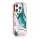 TUNIQ iPhone 16 Pro Silicone Θήκη Σιλικόνης - Marble / Green