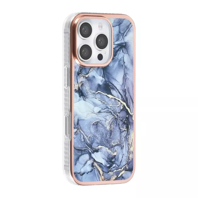 TUNIQ iPhone 16 Pro Silicone Θήκη Σιλικόνης - Marble / Grey