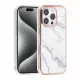 TUNIQ iPhone 16 Pro Silicone Θήκη Σιλικόνης - Marble / White