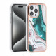 TUNIQ iPhone 16 Pro Max Silicone Θήκη Σιλικόνης - Marble / Green