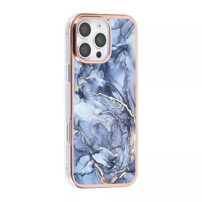 TUNIQ iPhone 16 Pro Max Silicone Θήκη Σιλικόνης - Marble / Grey