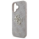 Guess iPhone 16 - 4G Big Logo - Θήκη με Επένδυση Συνθετικού Δέρματος - Pink - GUHCP16S4GMGPI