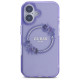 Guess iPhone 16 - IML Flowers Wreath - MagSafe Σκληρή Θήκη με Πλαίσιο Σιλικόνης - Purple - GUHMP16SHFWFCU