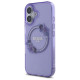 Guess iPhone 16 - IML Flowers Wreath - MagSafe Σκληρή Θήκη με Πλαίσιο Σιλικόνης - Purple - GUHMP16SHFWFCU