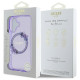 Guess iPhone 16 - IML Flowers Wreath - MagSafe Σκληρή Θήκη με Πλαίσιο Σιλικόνης - Purple - GUHMP16SHFWFCU