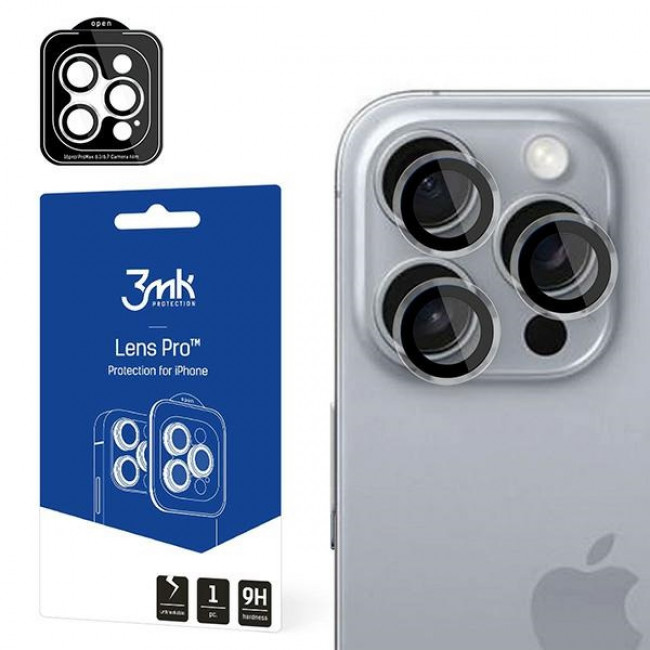 3MK iPhone 16 Pro / 16 Pro Max Lens Protection Pro 9H Αντιχαρακτικό Γυαλί για την Κάμερα - Διάφανο