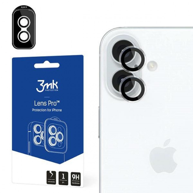 3MK iPhone 16 / 16 Plus Lens Protection Pro 9H Αντιχαρακτικό Γυαλί για την Κάμερα - Διάφανο