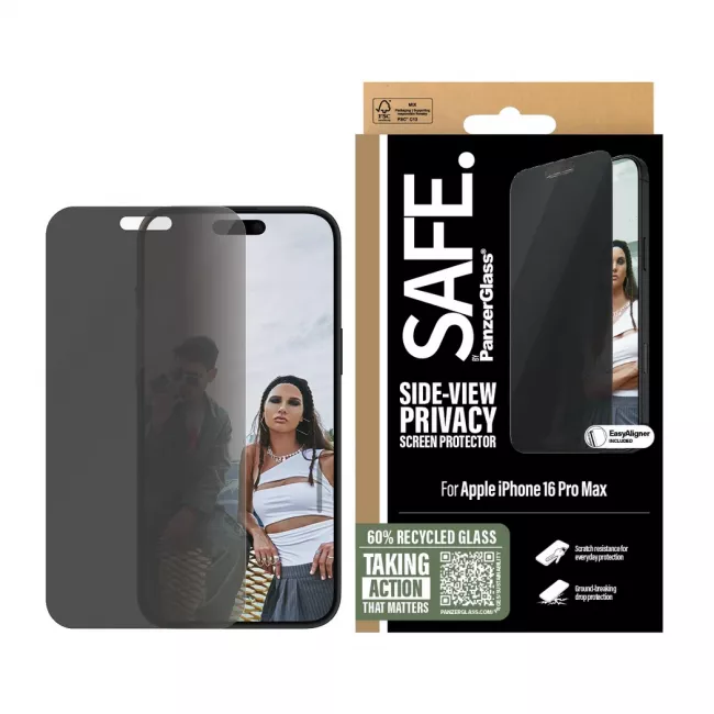 SAFE by PanzerGlass iPhone 16 Pro Max Privacy Ultra-Wide Fit Full Screen Αντιχαρακτικό Γυαλί Οθόνης - Black - SAFEP95878