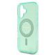 Guess iPhone 16 Plus - IML Rhinestones - MagSafe Σκληρή Θήκη με Πλαίσιο Σιλικόνης - Green - GUHMP16MPFTDTEN