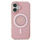 Guess iPhone 16 Plus - IML Rhinestones - MagSafe Σκληρή Θήκη με Πλαίσιο Σιλικόνης - Pink - GUHMP16MPFTDTEP