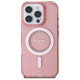 Guess iPhone 16 Pro Max - IML Rhinestones - MagSafe Σκληρή Θήκη με Πλαίσιο Σιλικόνης - Pink - GUHMP16XPFTDTEP