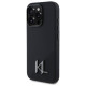 Karl Lagerfeld iPhone 16 Pro - Silicone Shadow Metal Initial - MagSafe Θήκη Σιλικόνης - Black - KLHMP16LSCMKMPCK