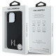 Karl Lagerfeld iPhone 16 Pro - Silicone Shadow Metal Initial - MagSafe Θήκη Σιλικόνης - Black - KLHMP16LSCMKMPCK