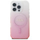 Guess iPhone 16 Pro - IML Glitter Gradient - Magsafe Σκληρή Θήκη με Πλαίσιο Σιλικόνης - Pink - GUHMP16LHGRCELP