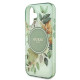 Guess iPhone 16 Plus - IML Flower and Tonal Circle - MagSafe Σκληρή Θήκη με Πλαίσιο Σιλικόνης - Green - GUHMP16MHFWBDCEN