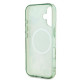 Guess iPhone 16 Plus - IML Flower and Tonal Circle - MagSafe Σκληρή Θήκη με Πλαίσιο Σιλικόνης - Green - GUHMP16MHFWBDCEN