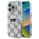 Karl Lagerfeld iPhone 16 Pro Max - IML Karl Head Electroplated Σκληρή Θήκη με Πλαίσιο Σιλικόνης - Διάφανη - KLHCP16XHKLPKHT