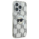 Karl Lagerfeld iPhone 16 Pro Max - IML Karl Head Electroplated Σκληρή Θήκη με Πλαίσιο Σιλικόνης - Διάφανη - KLHCP16XHKLPKHT